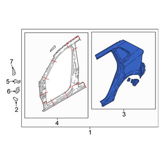 Volkswagen OE - Rear Left Outer Quarter Panel