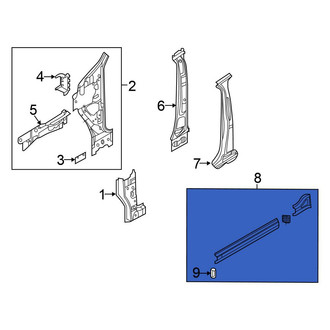 Volkswagen OE - Left Rocker Panel Reinforcement