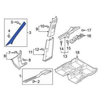 Volkswagen OE - Left Body A-Pillar Trim Panel