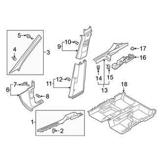 Volkswagen OE - Pillars, Rocker & Floor - Interior Trim