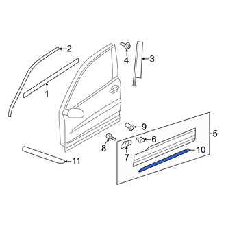 Volkswagen OE - Front Left Door Molding