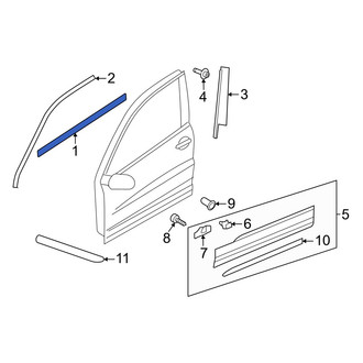 Volkswagen OE - Front Left Door Belt Molding
