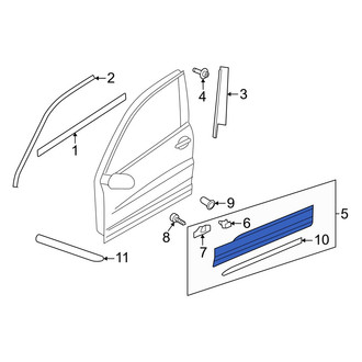 Volkswagen OE - Rear Right Door Molding