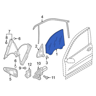 Volkswagen OE - Front Right Door Glass