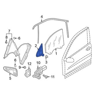 Volkswagen OE - Front Left Vent Window Assembly