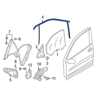Volkswagen OE - Front Right Window Channel
