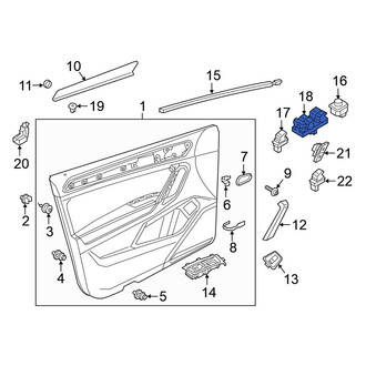 Volkswagen OE - Front Left Door Window Switch