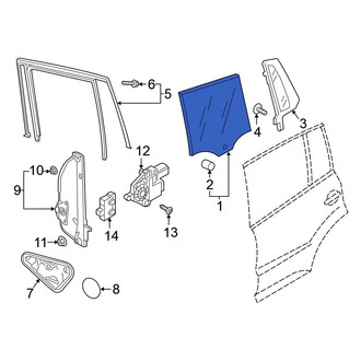 Volkswagen OE - Front Right Door Glass