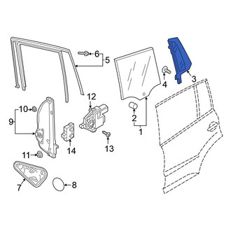 Volkswagen OE - Front Left Vent Window Assembly