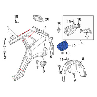 Volkswagen OE - Rear Fuel Filler Housing