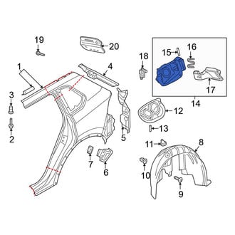 Volkswagen OE - Rear Fuel Filler Door