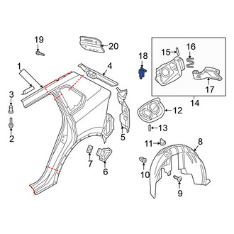 Volkswagen OE - Drive Motor Battery Pack Charging Port Door Release Actuator