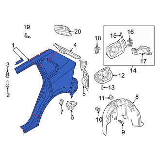 Volkswagen OE - Rear Left Outer Quarter Panel