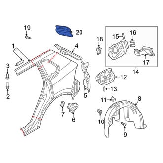 Volkswagen OE - Rear Fuel Filler Door