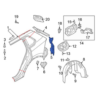 Volkswagen OE - Rear Left Tail Light Pocket