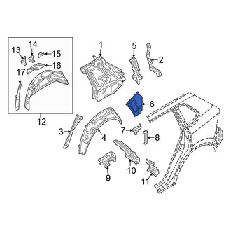 Volkswagen OE - Rear Left Upper Quarter Panel Extension