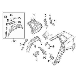 Volkswagen OE - Quarter Panel - Inner Structure