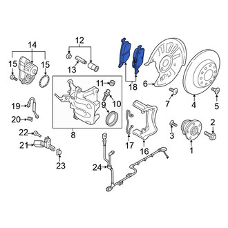 Volkswagen OE - Rear Disc Brake Pad Set