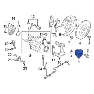 Volkswagen OE - Front Wheel Bearing and Hub Assembly