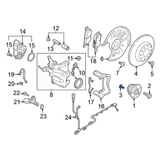 Volkswagen OE - Rear Axle Hub Mounting Bolt