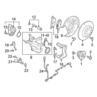 Volkswagen OE - Rear Suspension - Brake Components (AWD)