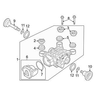 Volkswagen OE - Rear Suspension - Axle & Differential (S / SE / SEL / SEL Premium / SEL Premium R-Line / SEL R-Line / SEL R-Line Jet Black AWD)