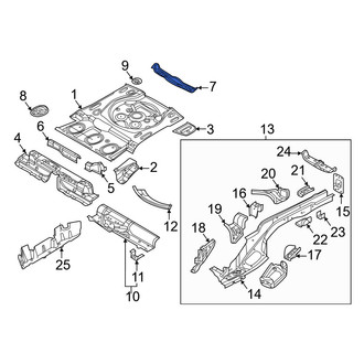Volkswagen OE - Rear Rearward Floor Pan Crossmember