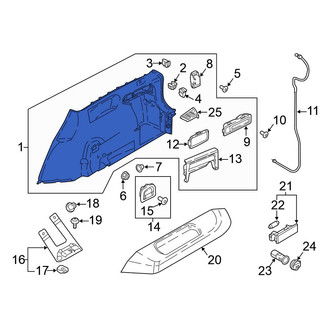 Volkswagen OE - Rear Left Lower Interior Quarter Panel Trim Panel