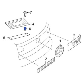 Volkswagen OE - Rear License Plate Bracket Nut