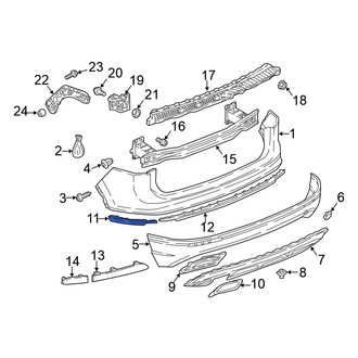 Volkswagen OE - Rear Left Upper Bumper Trim