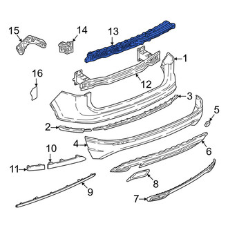 Volkswagen OE - Rear Bumper Impact Absorber