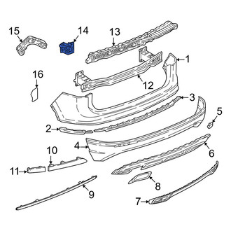 Volkswagen OE - Rear Left Inner Bumper Guide