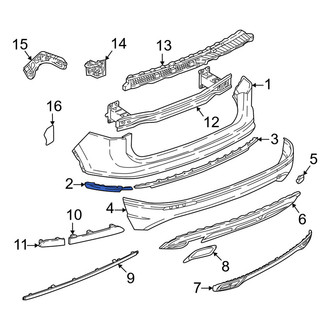 Volkswagen OE - Rear Right Upper Bumper Trim