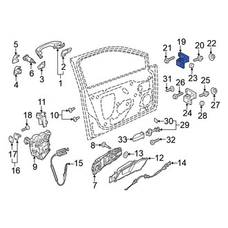 Volkswagen OE - Front Right Lower Door Hinge