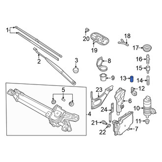 Volkswagen OE - Front Windshield Washer Hose