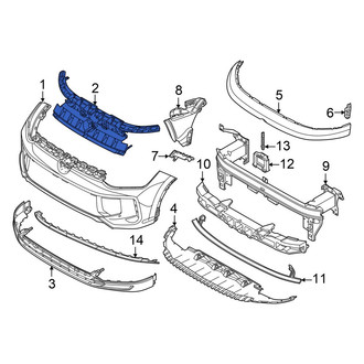 Volkswagen OE - Front Center Bumper Cover Support Rail