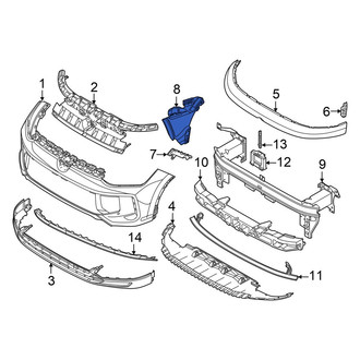 Volkswagen OE - Front Left Bumper Cover Support Rail