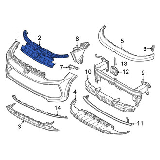Volkswagen OE - Front Center Bumper Cover Support Rail