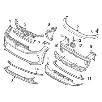 Volkswagen OE - Front Left Bumper Cover Bracket