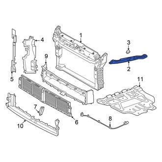Volkswagen OE - Front Right Radiator Support Tie Bar