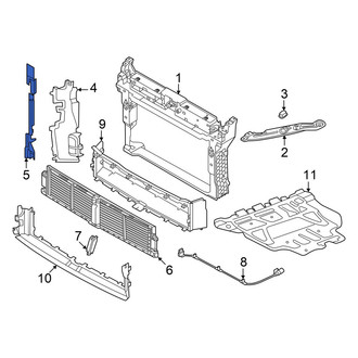 Volkswagen OE - Left Radiator Support Air Deflector Seal