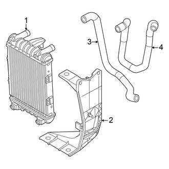 Volkswagen OE - Cooling - Radiator & Components (AUX), (S / SE / SE R-Line Black / SEL R-Line Turbo)