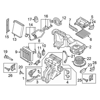 Volkswagen OE - Air Conditioner & Heater - Evaporator & Heater Components (Dual Zone)