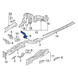 Volkswagen OE - Front Left Frame Side Member Reinforcement