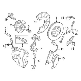 Volkswagen OE - Front Suspension - Brake Components (Suspension Code: G01 or G04, 340 x 30 mm)