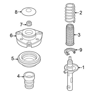 Volkswagen OE - Front Suspension - Struts & Components (Suspension Code: G01 or G04)