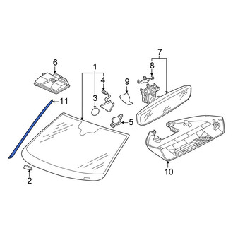 Volkswagen OE - Front Right Windshield Molding
