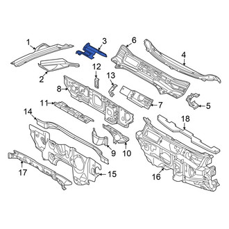 Volkswagen OE - Front Left Cowl Grille Panel