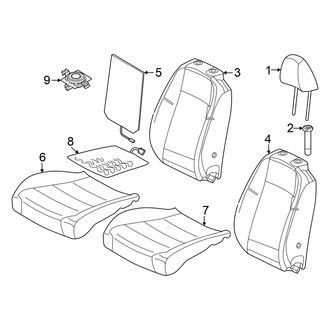 Volkswagen OE - Seats & Tracks - Driver Seat Components (Covers & Pads), (SE / SE R-Line Black)