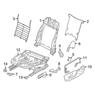 Volkswagen OE - Seats & Tracks - Driver Seat Components (Frames & Shields, Manual Adjust), (S)